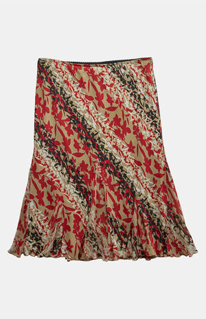 2000s Red Y2K Midi Skirt image number 1