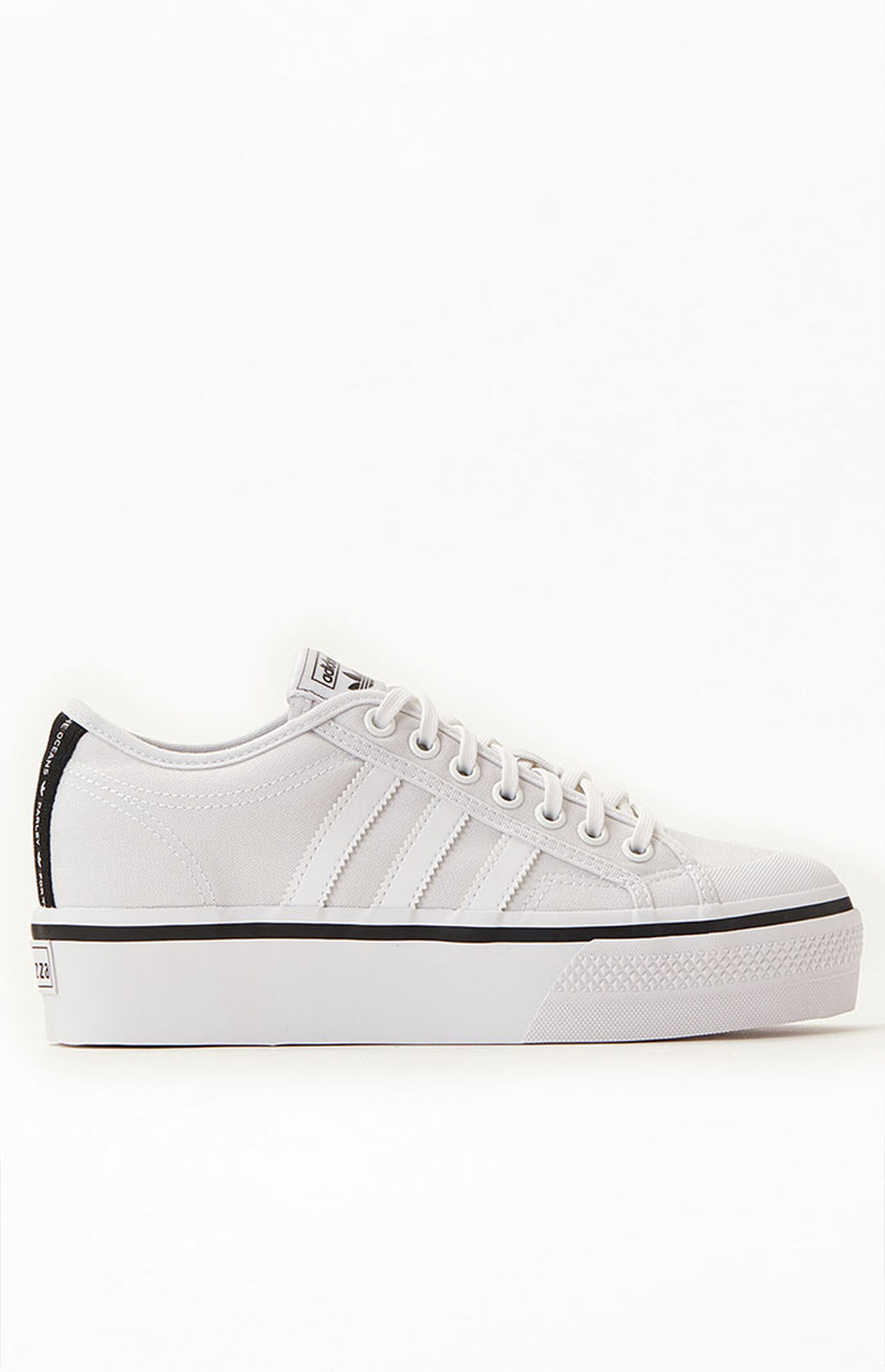white platform adidas