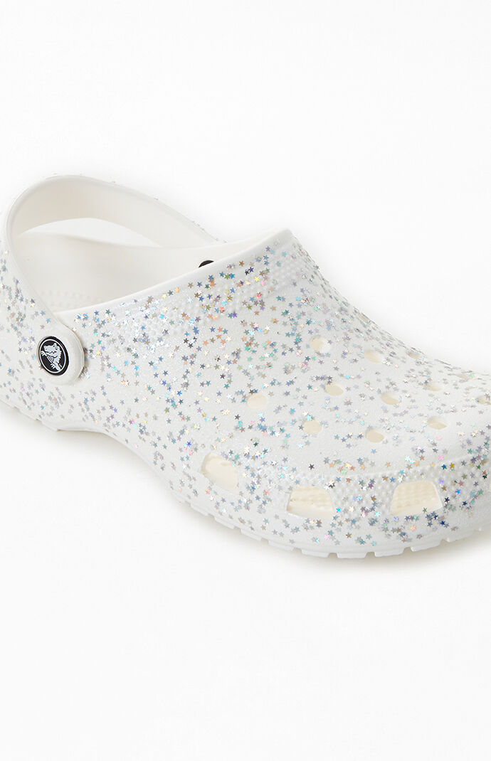 Crocs Women s Classic Starry Glitter Clogs PacSun
