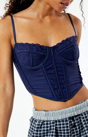 Pointelle Knit Corset image number 1