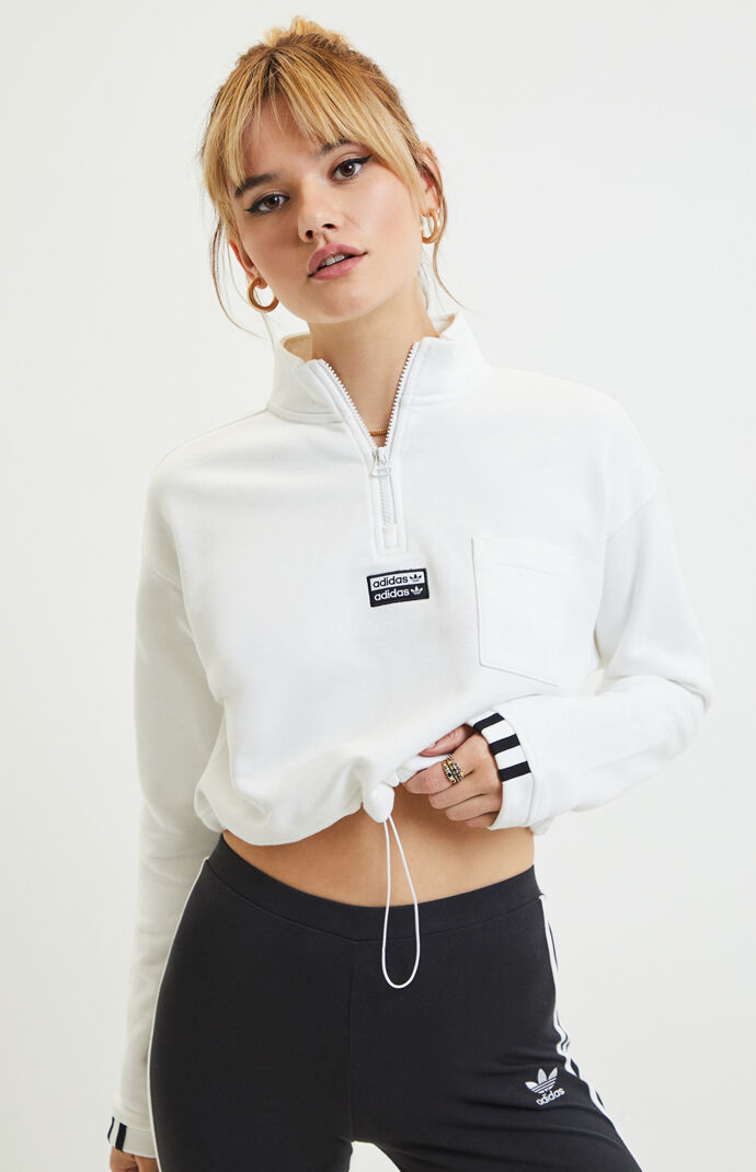 Cropped Half Zip Sweater