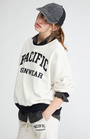 Pacific Sunwear Surplice Oversized Sweatshirt image number 3
