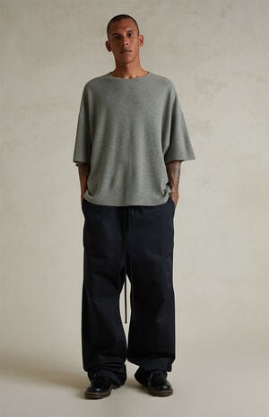 Jet Black Poly Twill Work Pants image number 6