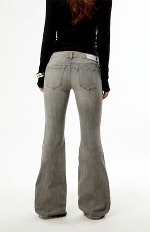 Alana Ultra Low Rise Flare Jeans Gray image number 4