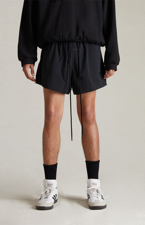 Jet Black Nylon Running Shorts image number 2