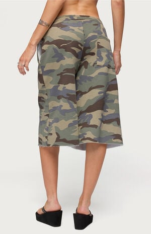 Camo Rush Oversized Bermuda Shorts image number 3