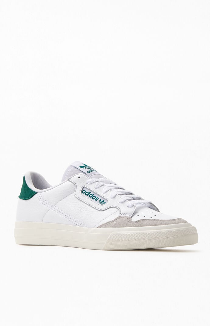 adidas continental vulc green white