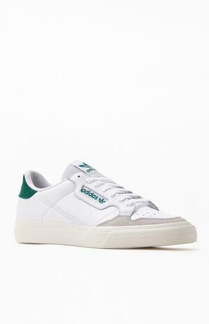 borst driehoek Snikken adidas White & Green Continental Vulc Shoes | PacSun