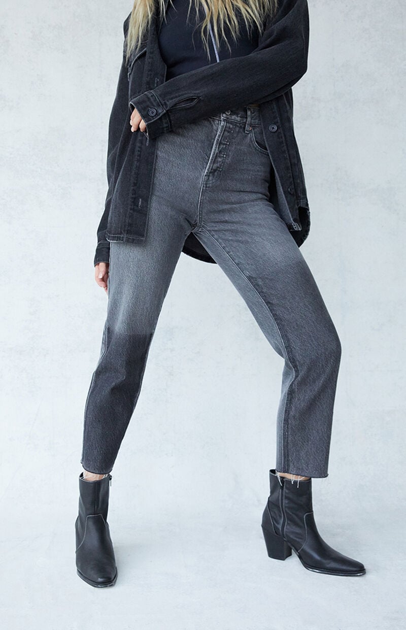 PacSun Eco Women's Two-Tone High Waisted Straight Leg Jeans