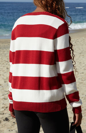 Red & White Striped Martha Sweater image number 3