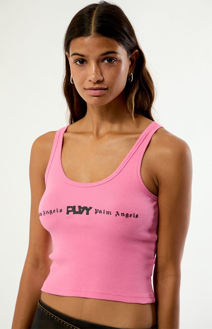 PLAY PALM ANGELS Ribbed Tank Top