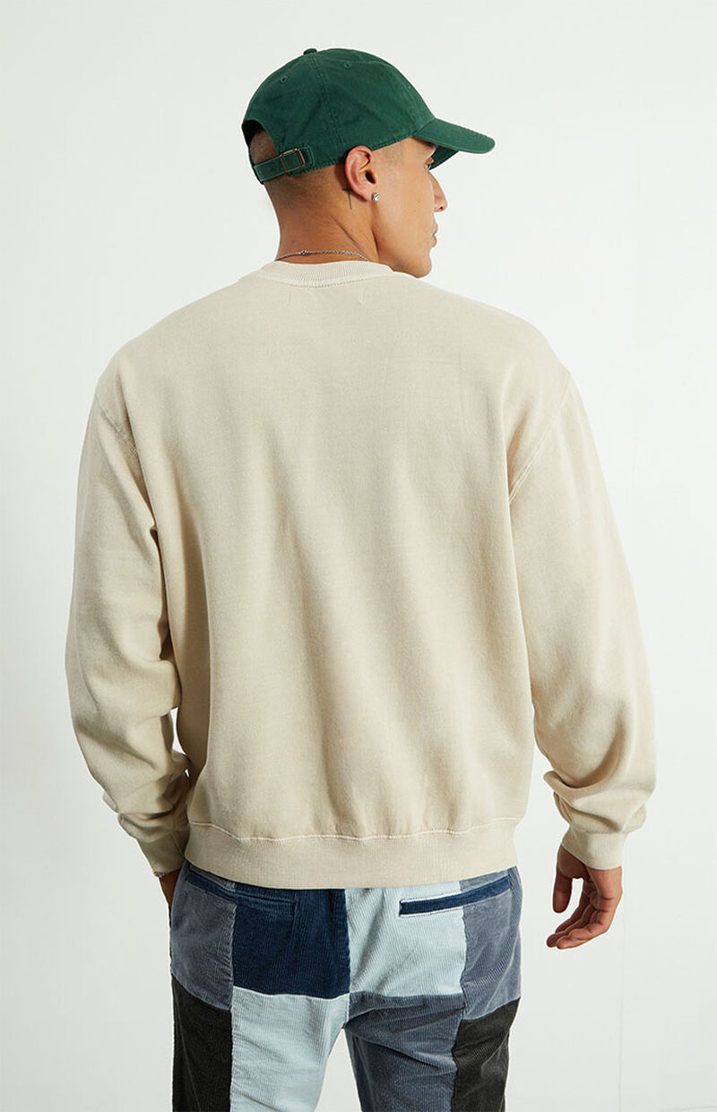Washed crew neck sweatshirt clearance