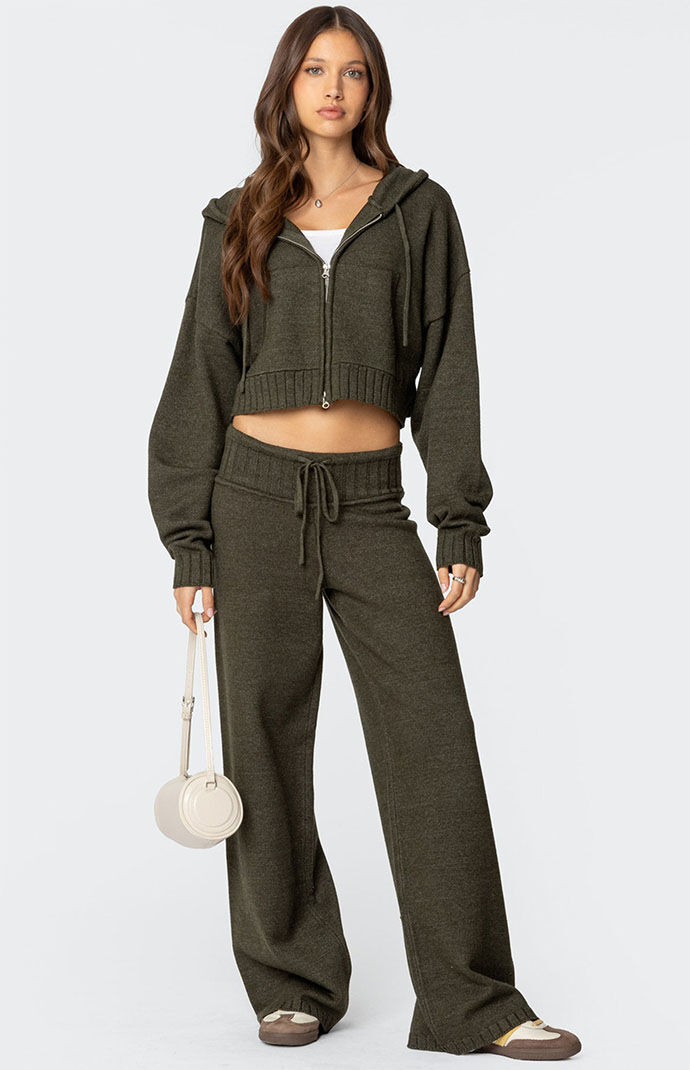 Edikted Russell Straight Leg Knit Pants