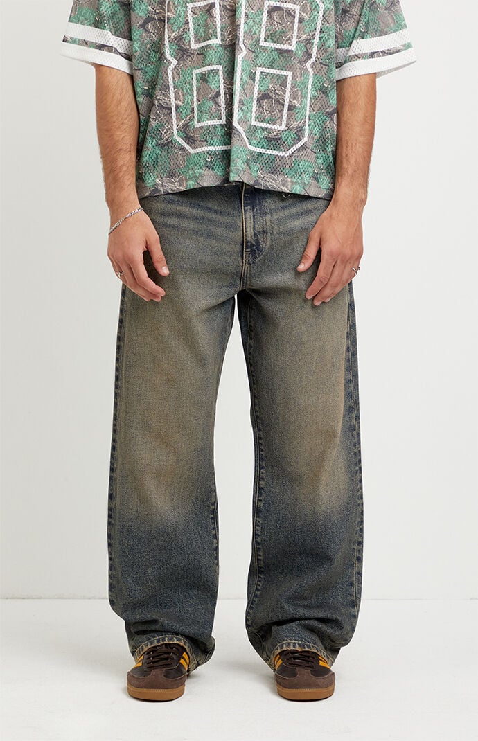 Pacsun Dylan Baggy Jeans Dark Blue Tinted