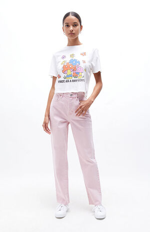 Eco Pink Dad Jeans image number 6