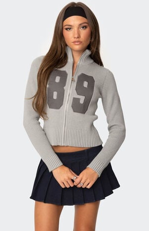 89 High Neck Zip Up Sweater image number 1