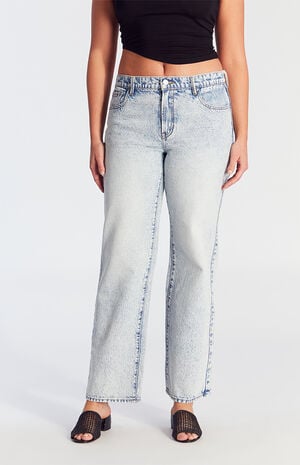 Jordyn Low Rise Straight Leg Jeans Acid Light Indigo image number 3