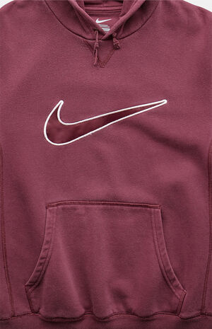 2000s Nike Maroon Pullover Hoodie image number 2