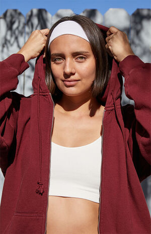 Burgundy Christy Full Zip Hoodie image number 4