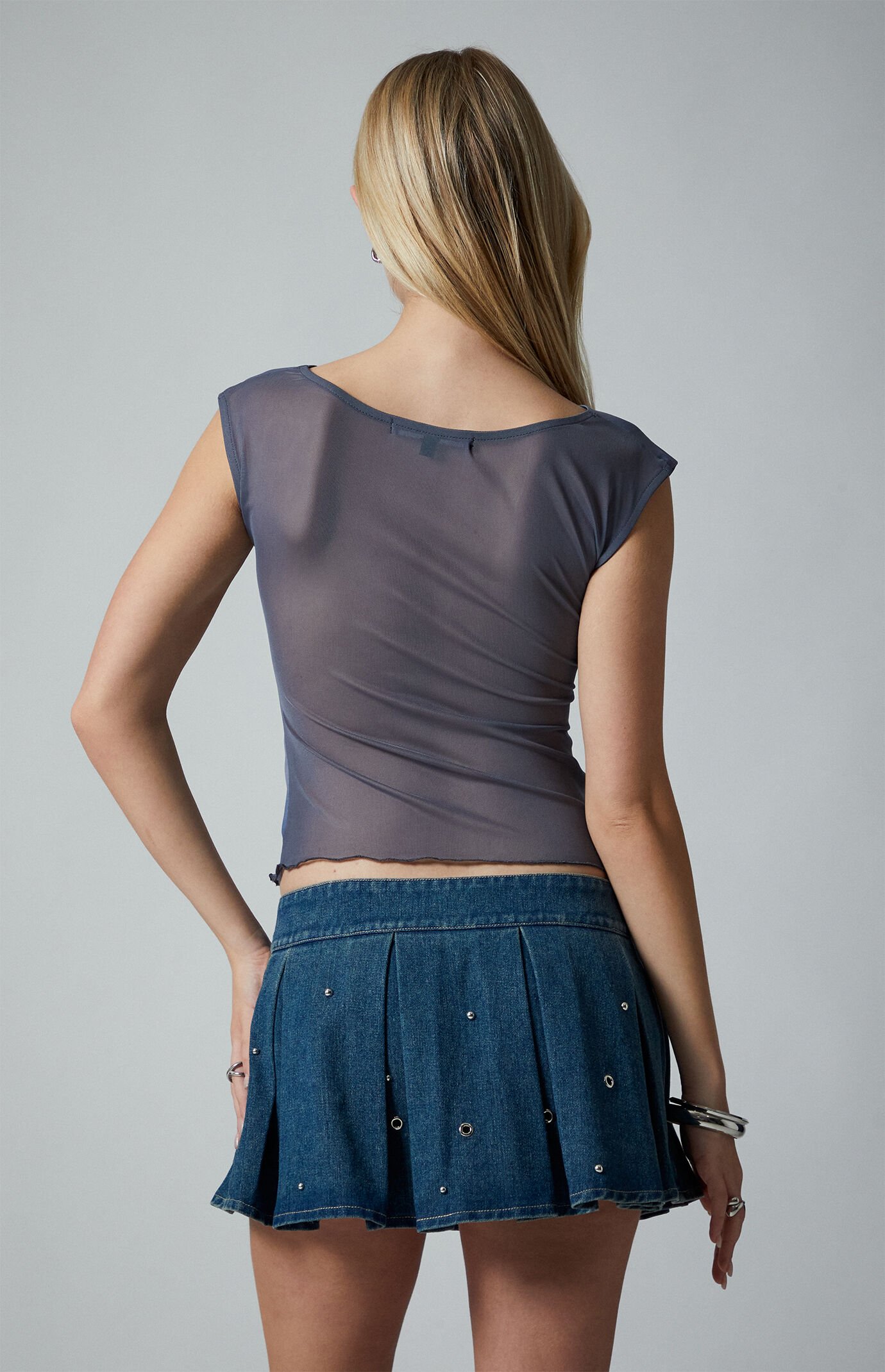 Third Charm Cora Mesh Print Tank Top