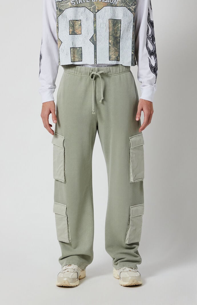 Pacsun Gray Baggy Cargo Sweatpants | PacSun