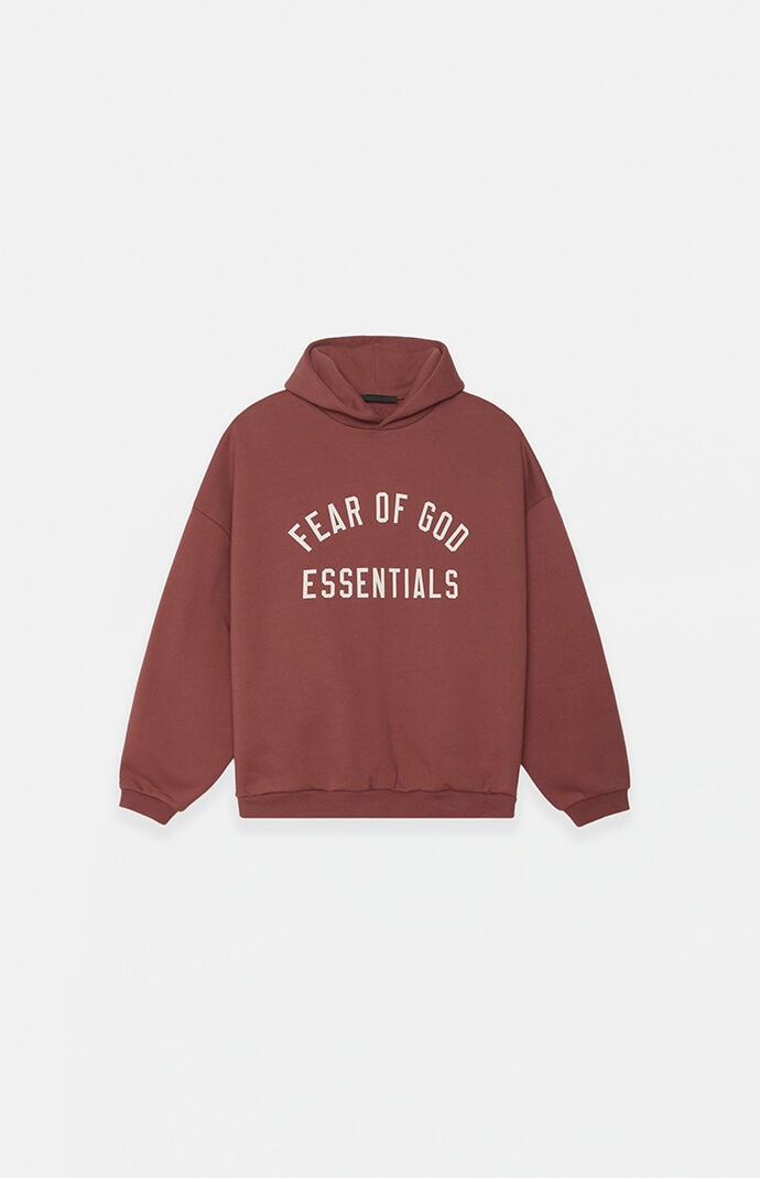 Fear of God ESSENTIALS レッド フリース フーディ Fear of God Essentials Kids Crimson Fleece Hoodie | PacSun