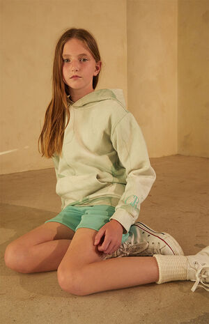 Kids Green Marble Pullover Hoodie image number 1