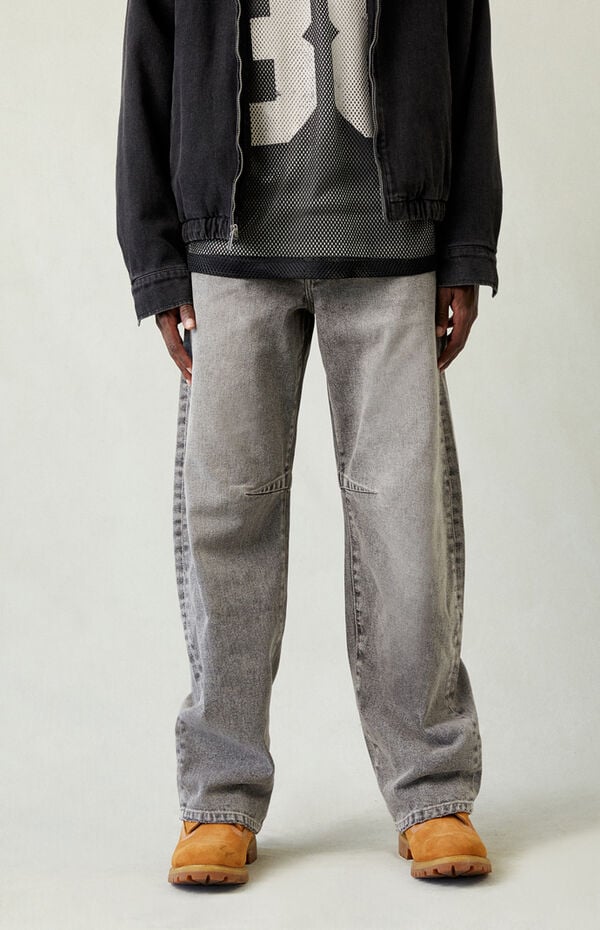Pacsun Mason Baggy Barrel Jeans Dark Gray
