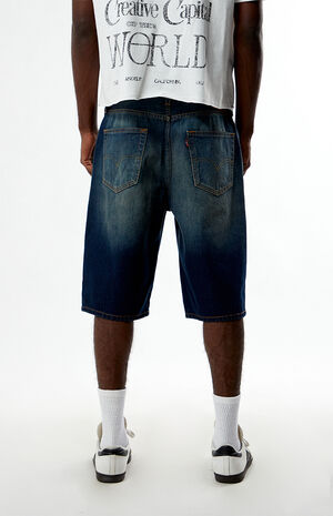 Dark Indigo 469 Loose Fit Denim Shorts image number 4