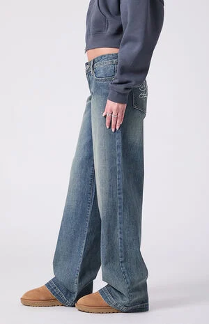 Kaia Ultimate Low Rise Baggy Jeans Los Angeles Rhinestone image number 4
