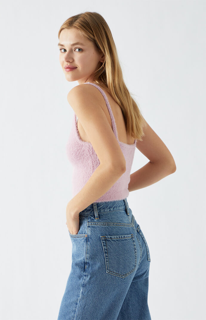 Fuzzy Sweater Tank Top