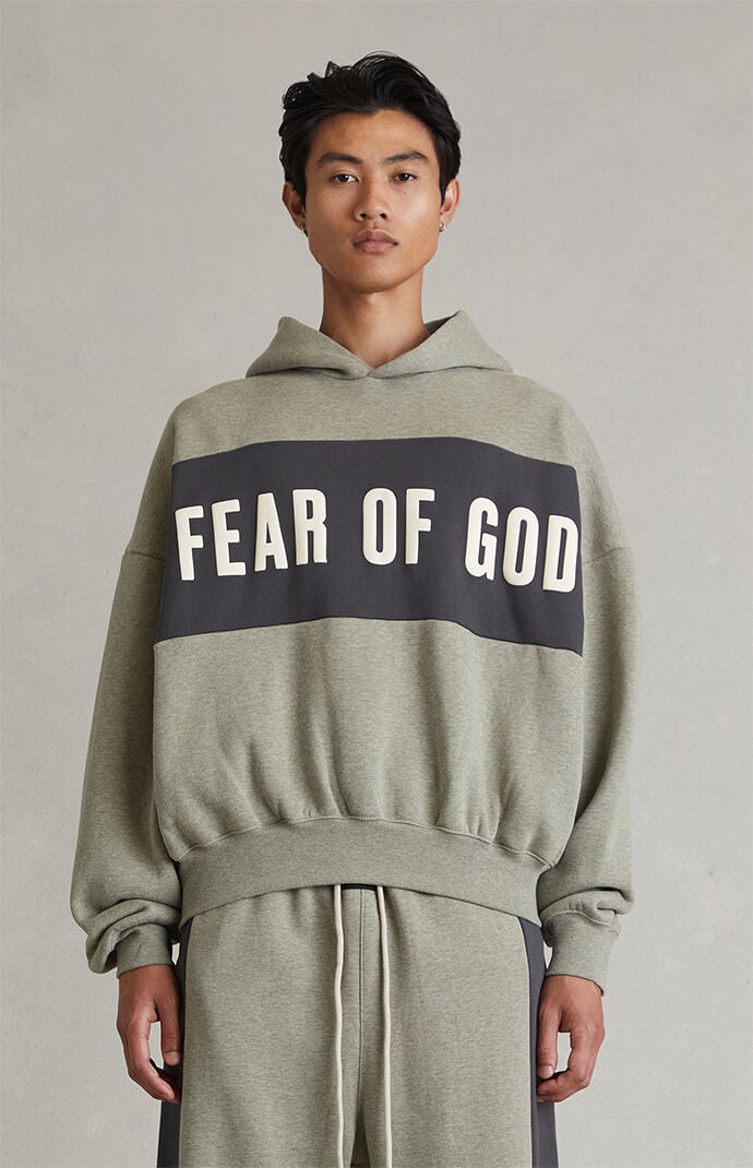 Fear of God ESSENTIALS Seal Paneled Cropped Relaxed Hoodie | Pacsun
