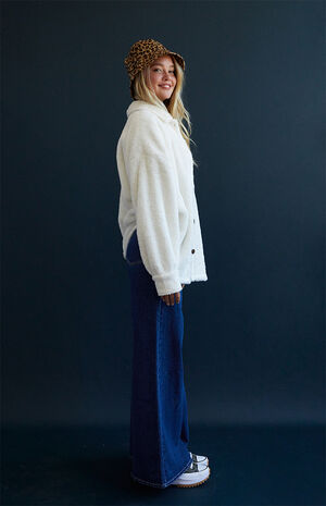 Homecoming Sherpa Button Down Shacket image number 6