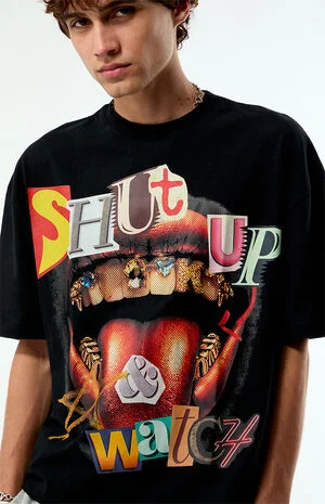Shut Up & Watch Cropped Boxy T-Shirt image number 2