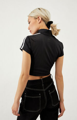 Black Russo Cropped Zip Up Jacket Black Russo Cropped Zip Up Jacket image number null