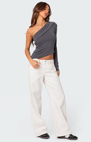 Fold Over One Shoulder Top image number 5