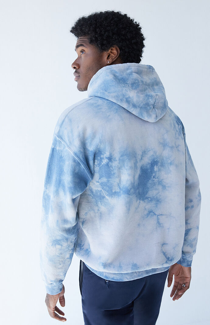 Blue & Tan Crystal Wash Hoodie