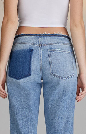 Eco Light Blue Low Rise Jeans image number 5