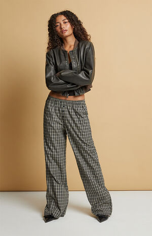 Black Flannel Boxer Pajama Pants image number 2