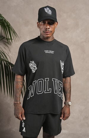 Black N.R.G. Grunge Cropped Oversized T-Shirt image number 5
