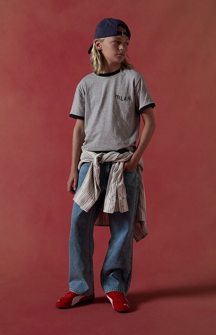 Pacsun Kids Straight Leg Jeans Medium Indigo