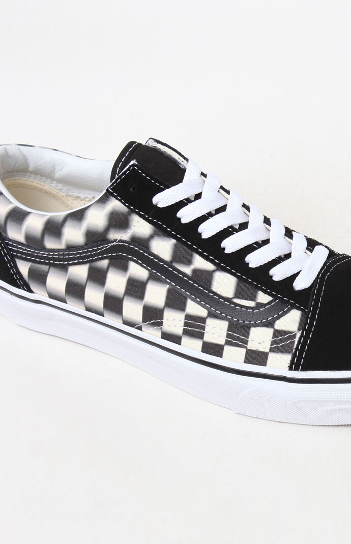 vans old skool blur checkerboard