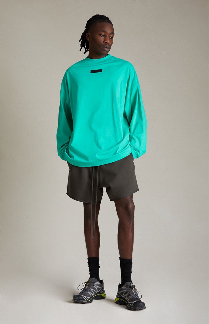 Fear of god essentials 2025 sweat shorts black ink