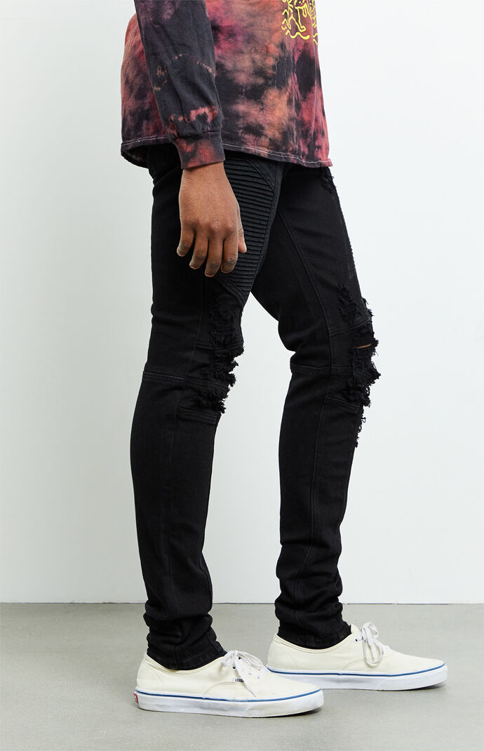 pacsun black ripped moto skinniest jeans