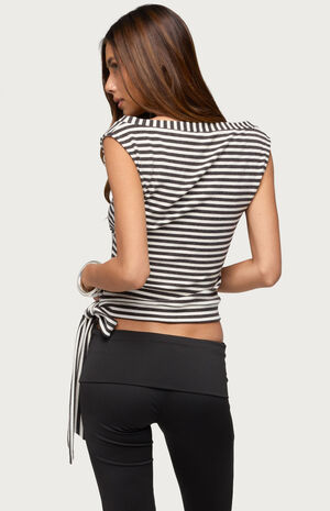 Dollie Striped V-Neck Top image number 3