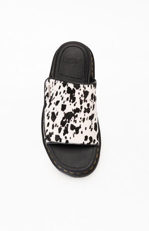Women's Zebzag Dalmatian Hair On Leather Strap Platform Sandals image number 5