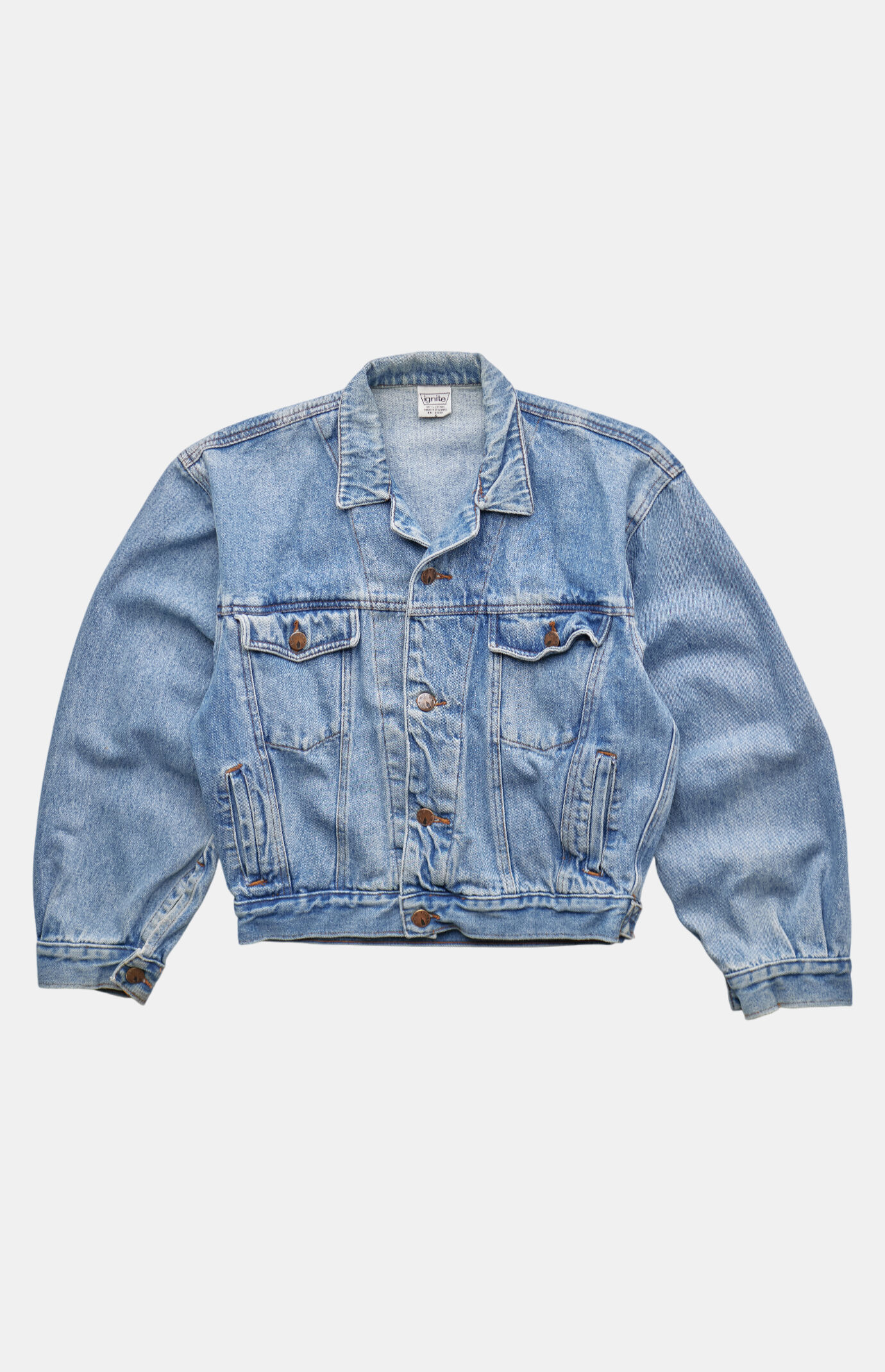 ジャケット・アウター ps PS VINTAGE 90s Ignite Cropped Denim Jacket | Pacsun
