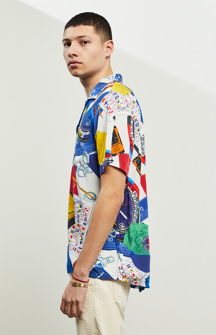 Oceans Challenge Short Sleeve Button Up Shirt