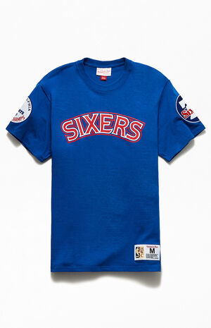 mitchell and ness sixers t shirt