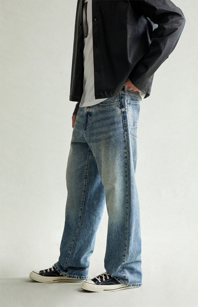 Pacsun Dylan Baggy Jeans Medium Blue Wash
